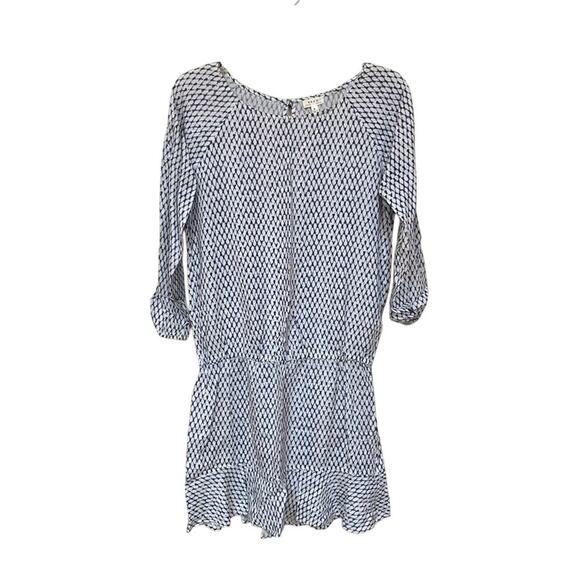 Soft JOIE Casual Elastic Waist Mini Dress 3/4 Sleeves Ruffle Hem Anthropologie - Picture 1 of 7